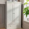 Furniture Collections * | Oxford Nursery Wardrobe With Storage Drawer Stone Grey Special Style