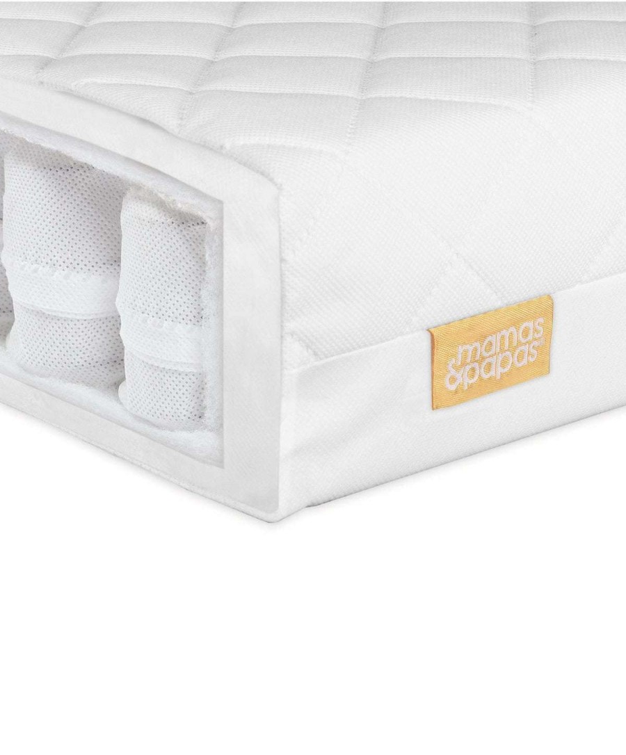 Baby Mattresses * | Essential Pocket Spring Cotbed Mattress & Quilted Waterproof Mattress Protector Bundle Top Selling