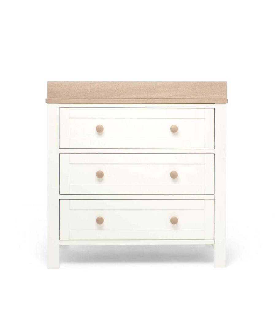 Nursery Furniture * | Wedmore Nursery Dresser Changer White/Natural Outlet Sale