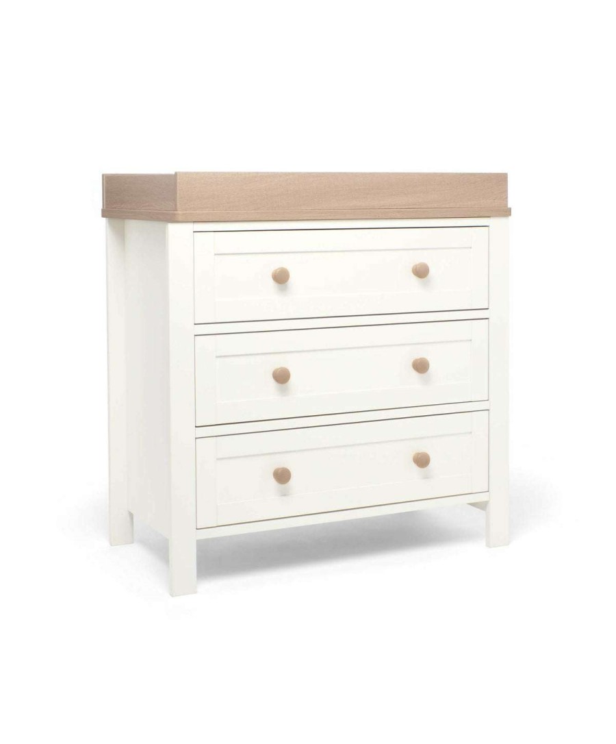 Nursery Furniture * | Wedmore Nursery Dresser Changer White/Natural Outlet Sale