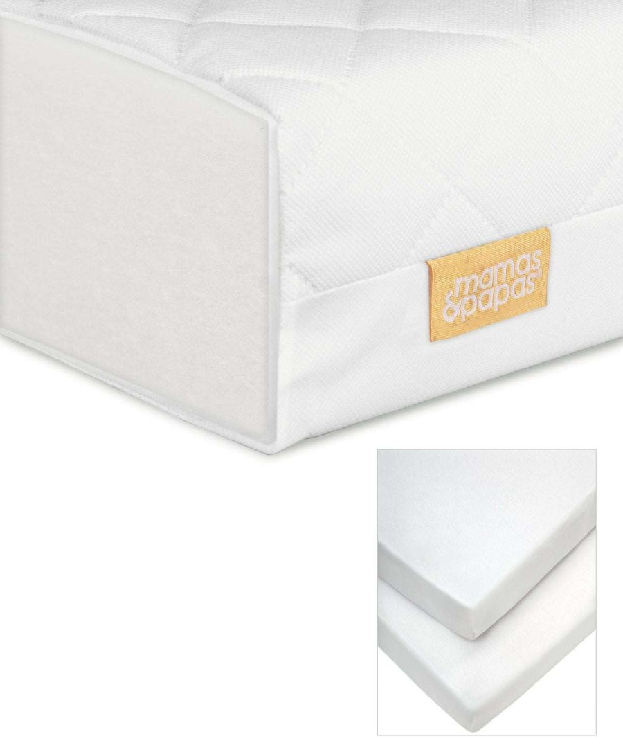 Baby Mattresses * | Essential Fibre Cotbed Mattress & Cotbed Fitted Sheets Bundle Top Selling