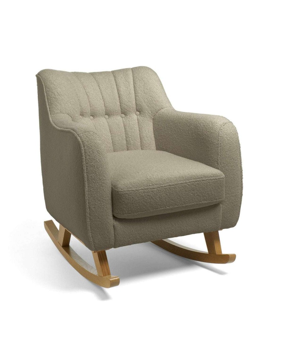 Hilston * | Hilston Nursing Chair Grey Boucle & Mid Oak Latest