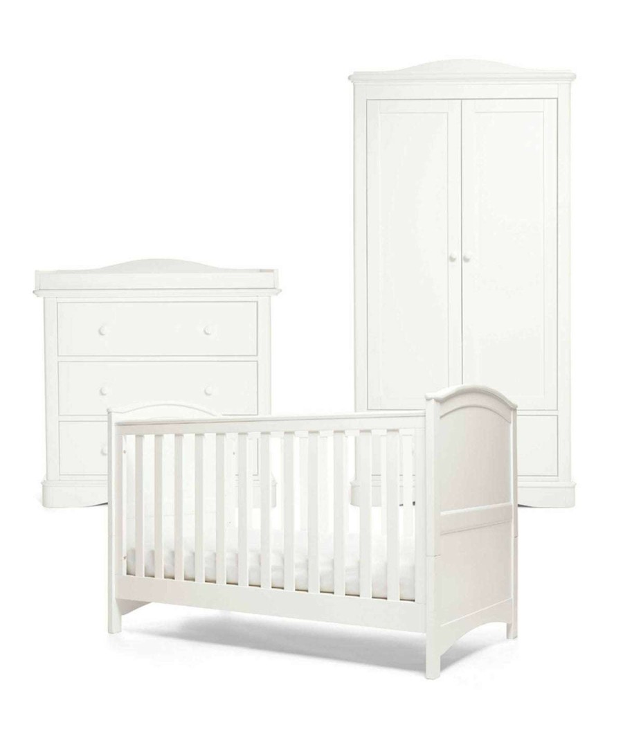 Nursery Furniture * | Flyn 3 Piece Cotbed Range With Dresser Changer And Wardrobe White Exquisite Gifts