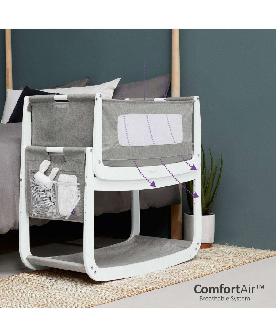 Nursery Furniture * | Snuzpod4 Bedside Crib With Mattress Dusk Tendy Style