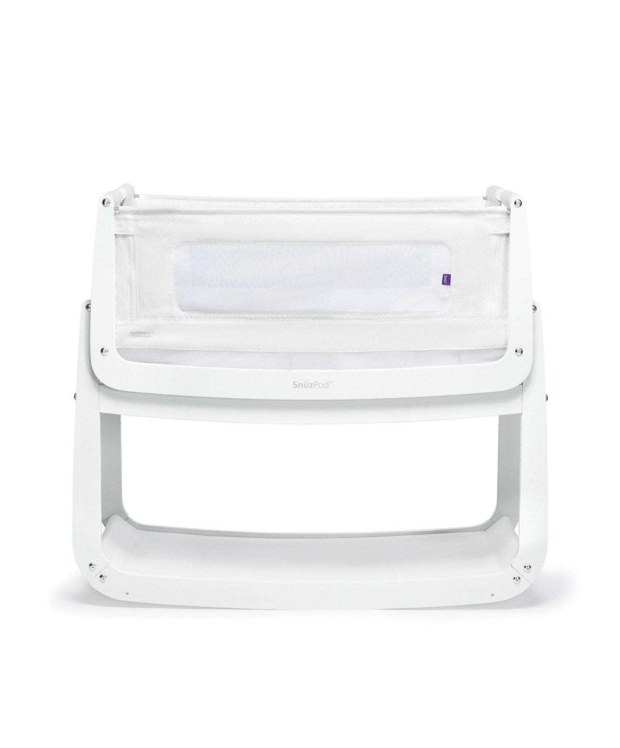 Nursery Furniture * | Snuzpod4 Bedside Crib With Mattress White Latest