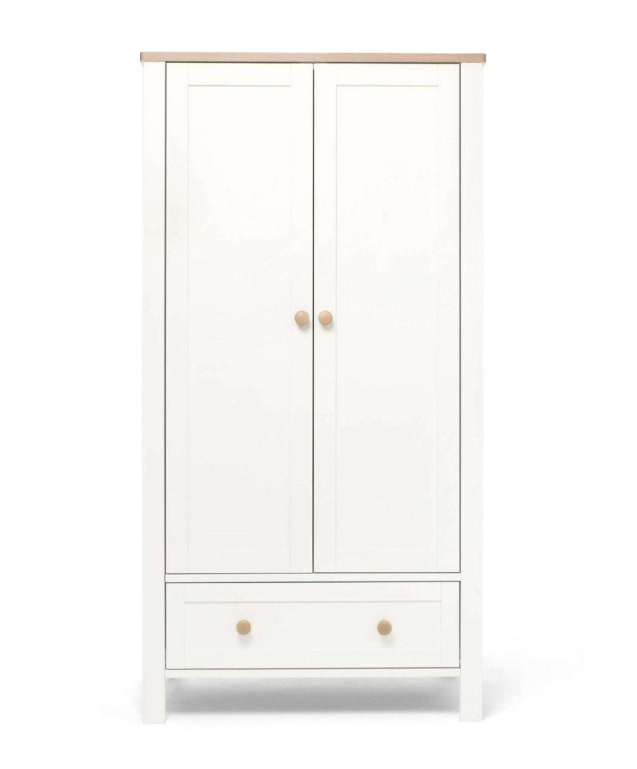 Nursery Furniture * | Wedmore Nursery Wardrobe White/Natural Best Price