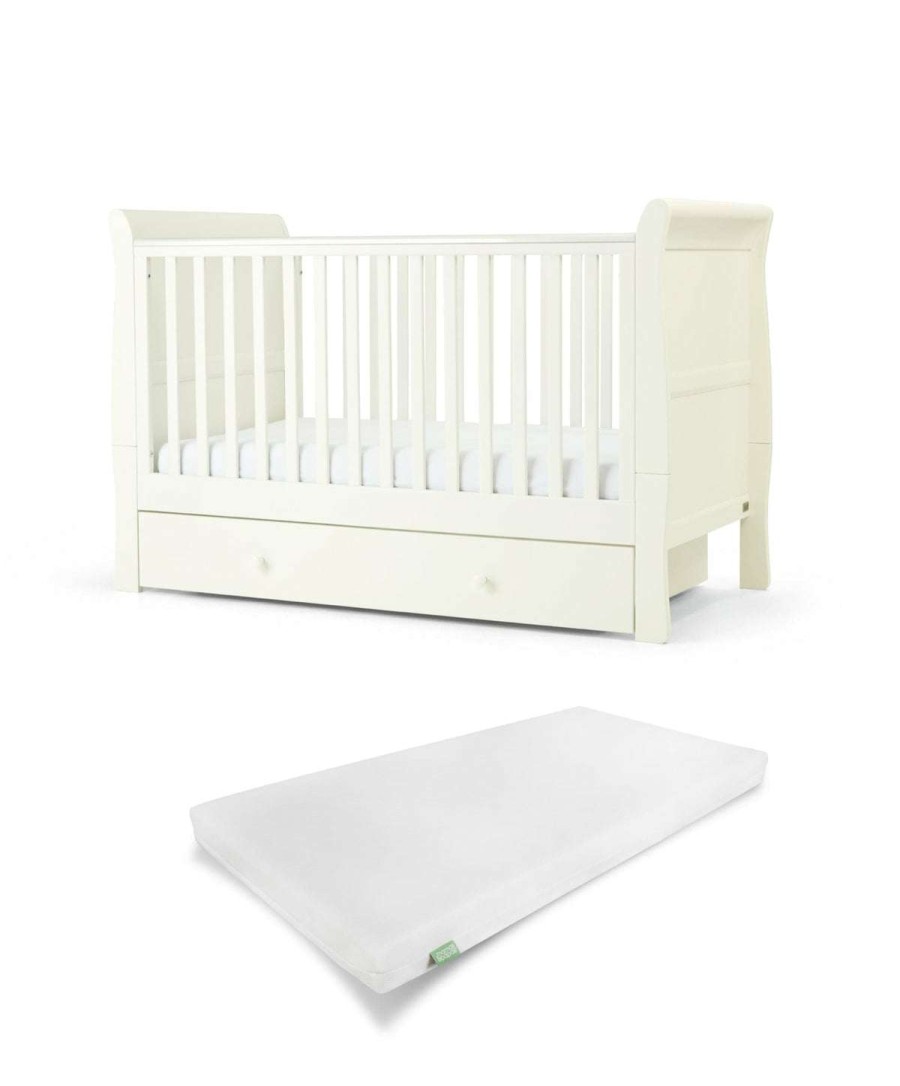 Furniture Collections * | Mia Cotbed Set With Premium Pocket Spring Mattress White Top Sell