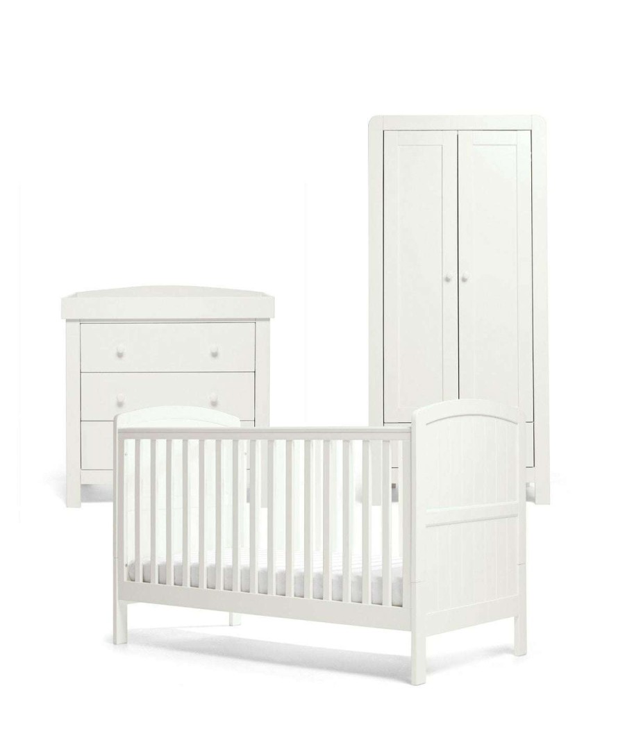 Furniture Collections * | Dover Baby Cotbed Range With Dresser Changer & Wardrobe White Latest