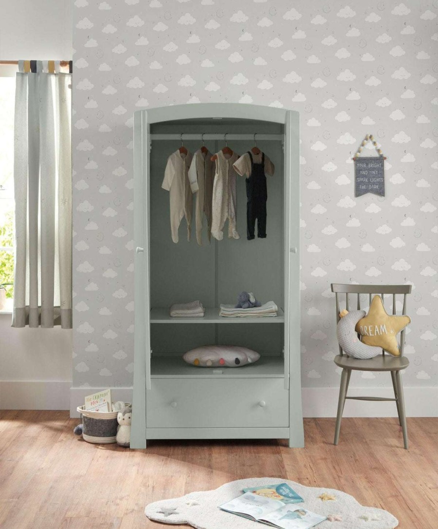 Furniture Collections * | Mia Wardrobe Stone Grey Tendy Style