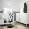 Nursery Furniture * | Beckley 3 Piece Cotbed Range With Dresser Changer And Wardrobe White/Natural Hot Selling