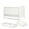 Furniture Collections * | Dover Baby Cotbed Range With Cot Top Changer & Underbed Storage White Crazy Deals