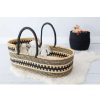 Nursery Furniture * | The Basket Room Huntuma Moses Basket Black/Natural Tendy Style