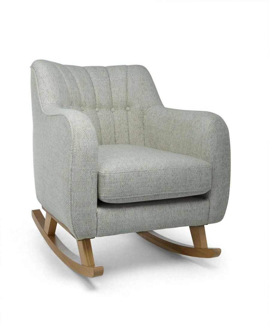 Hilston * | Hilston Nursing Chair Dark Grey Textured Weave & Mid Oak Featured