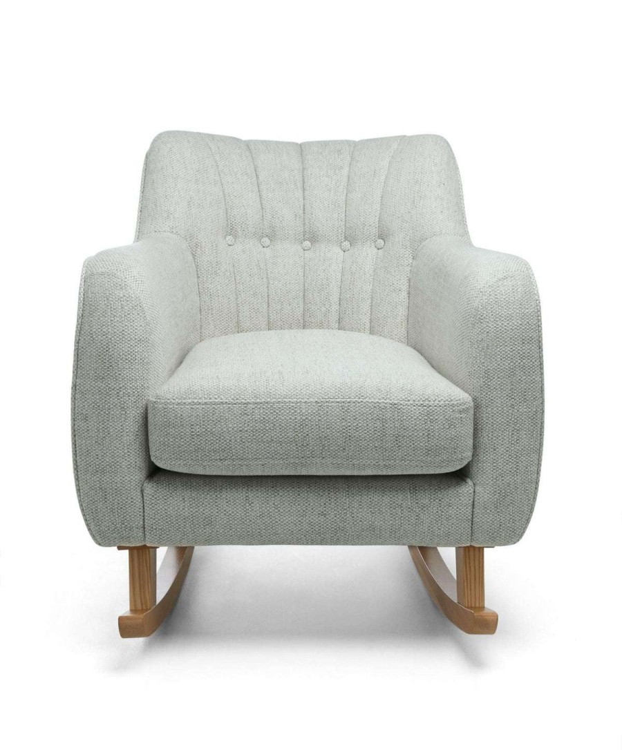 Hilston * | Hilston Nursing Chair Dark Grey Textured Weave & Mid Oak Featured