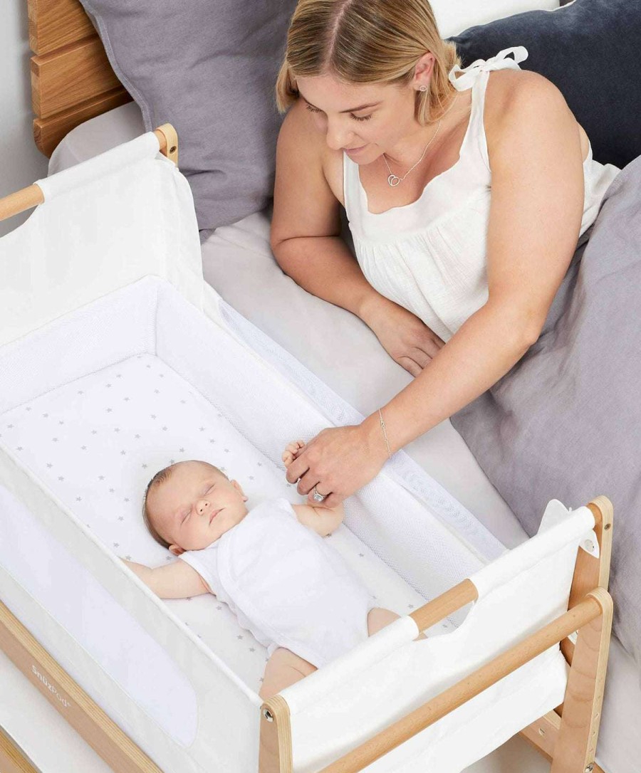 Nursery Furniture * | Snuzpod4 Bedside Crib With Mattress Natural Wholesale