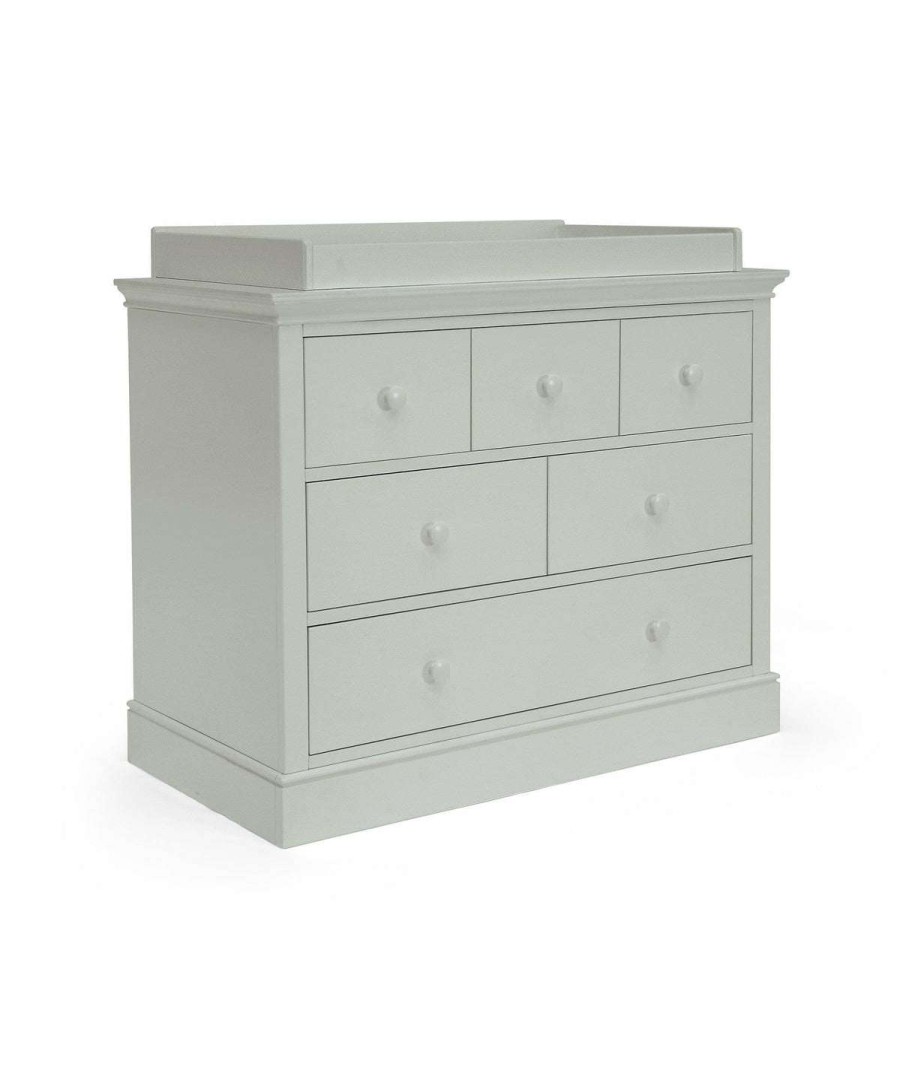 Furniture Collections * | Oxford Wooden 3 Drawer Dresser & Baby Changing Unit Stone Grey Wholesale