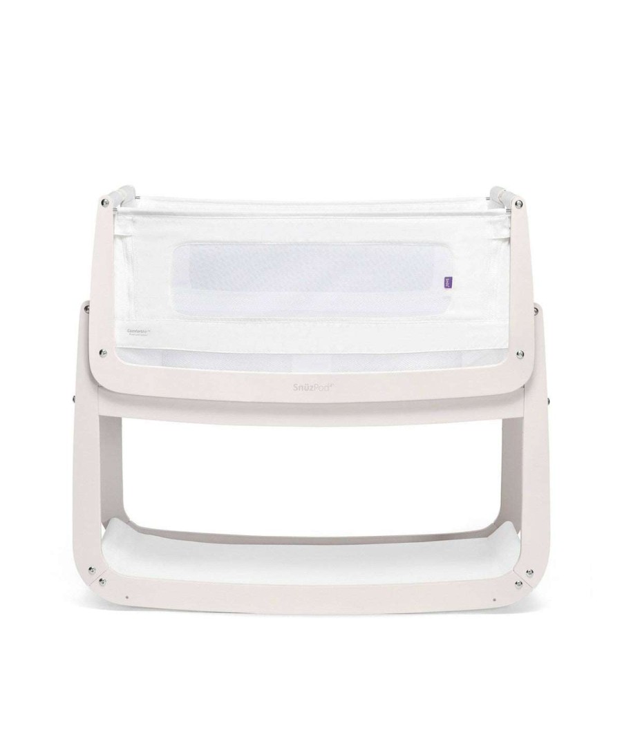 Nursery Furniture * | Snuzpod4 Bedside Crib With Mattress Rose White Crazy Deals