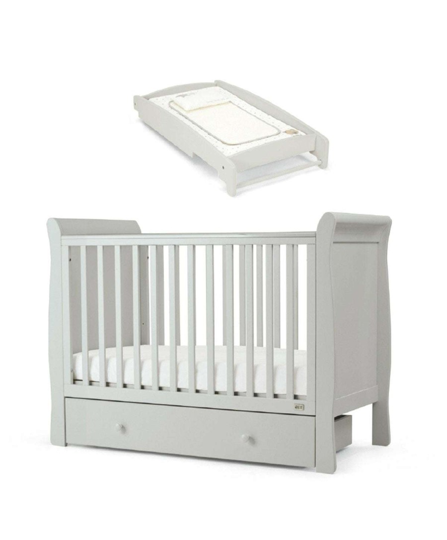 Furniture Collections * | Mia Cot Package With Cot Top Changer Stone Grey Latest