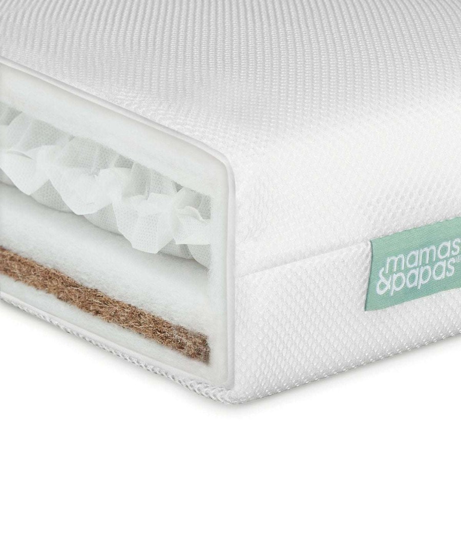 Baby Mattresses * | Premium Dual Core Cotbed Mattress & Cotbed Fitted Sheets Bundle Crazy Deals