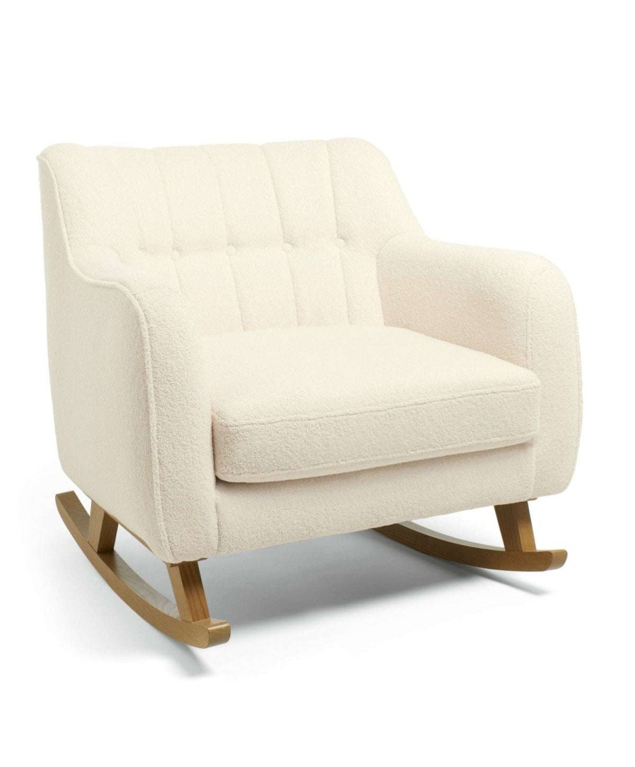 Hilston * | Hilston Cuddle Chair & Footstool Off-White Boucle Outlet Sale