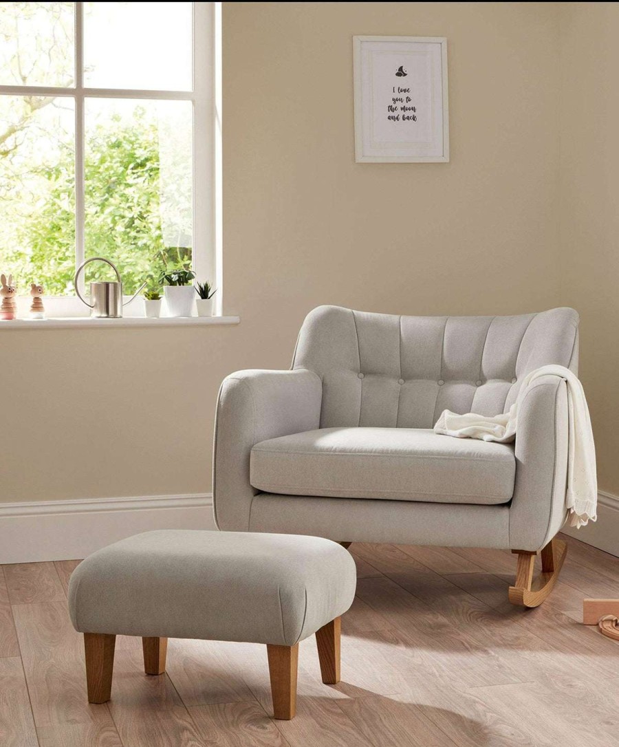 Hilston * | Hilston Nursing Cuddle Chair & Stool Set Silver Special Style