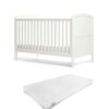 Furniture Collections * | Dover Cotbed Set With Premium Pocket Spring Mattress White Hot Selling