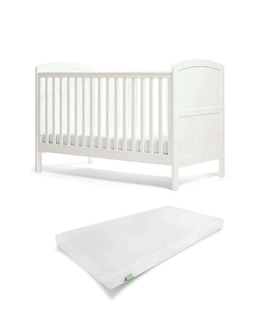 Furniture Collections * | Dover Cotbed Set With Premium Pocket Spring Mattress White Hot Selling