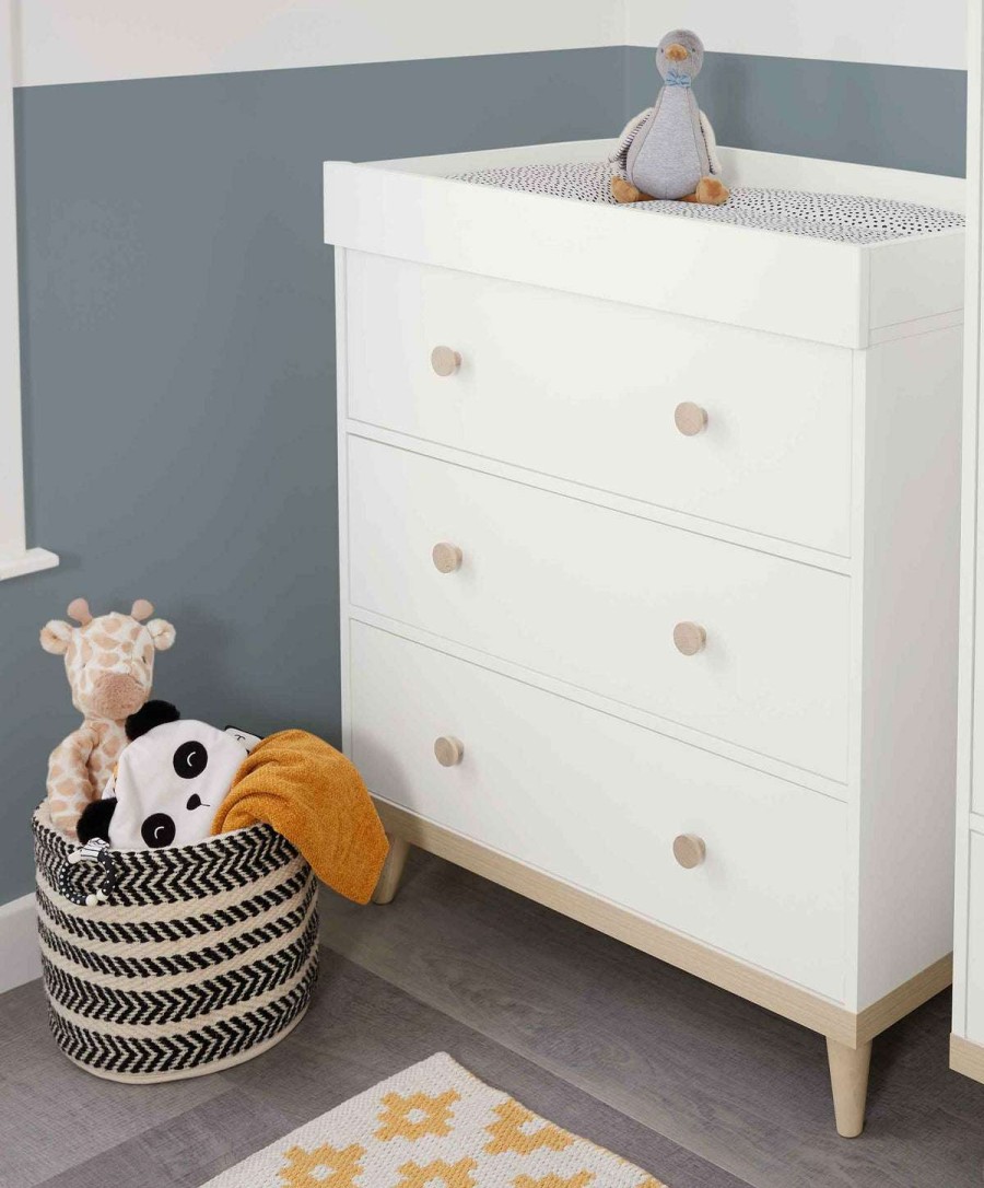 Nursery Furniture * | Beckley Dresser Changer White/Natural Latest