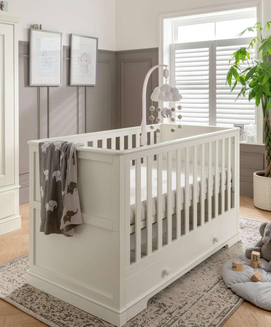 Furniture Collections * | Oxford Baby Cot Bed Pure White Top Sell