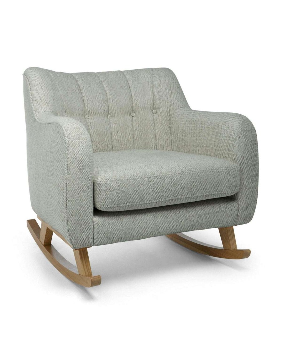 Hilston * | Hilston Cuddle Chair & Stool Set Dark Grey Textured Weave & Mid-Oak Tendy Style