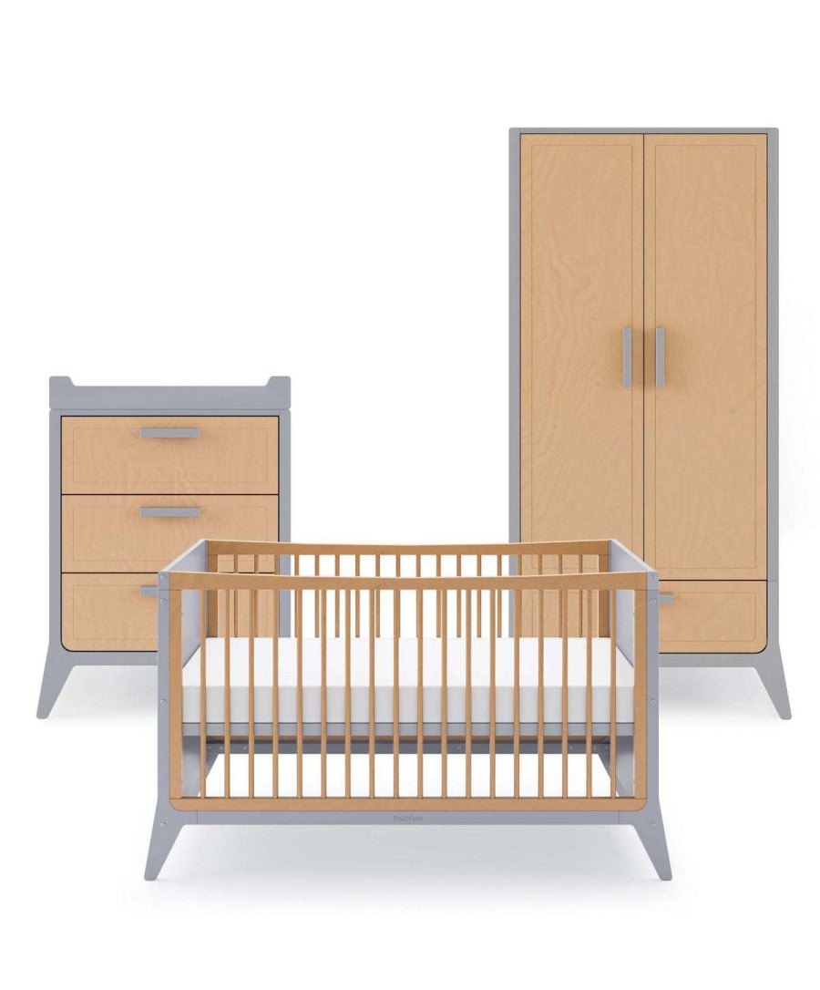 Snuzfino * | Snuzfino Cotbed, Changing Unit & Wardrobe Range With Cotbed Toddler Kit Dove Crazy Deals