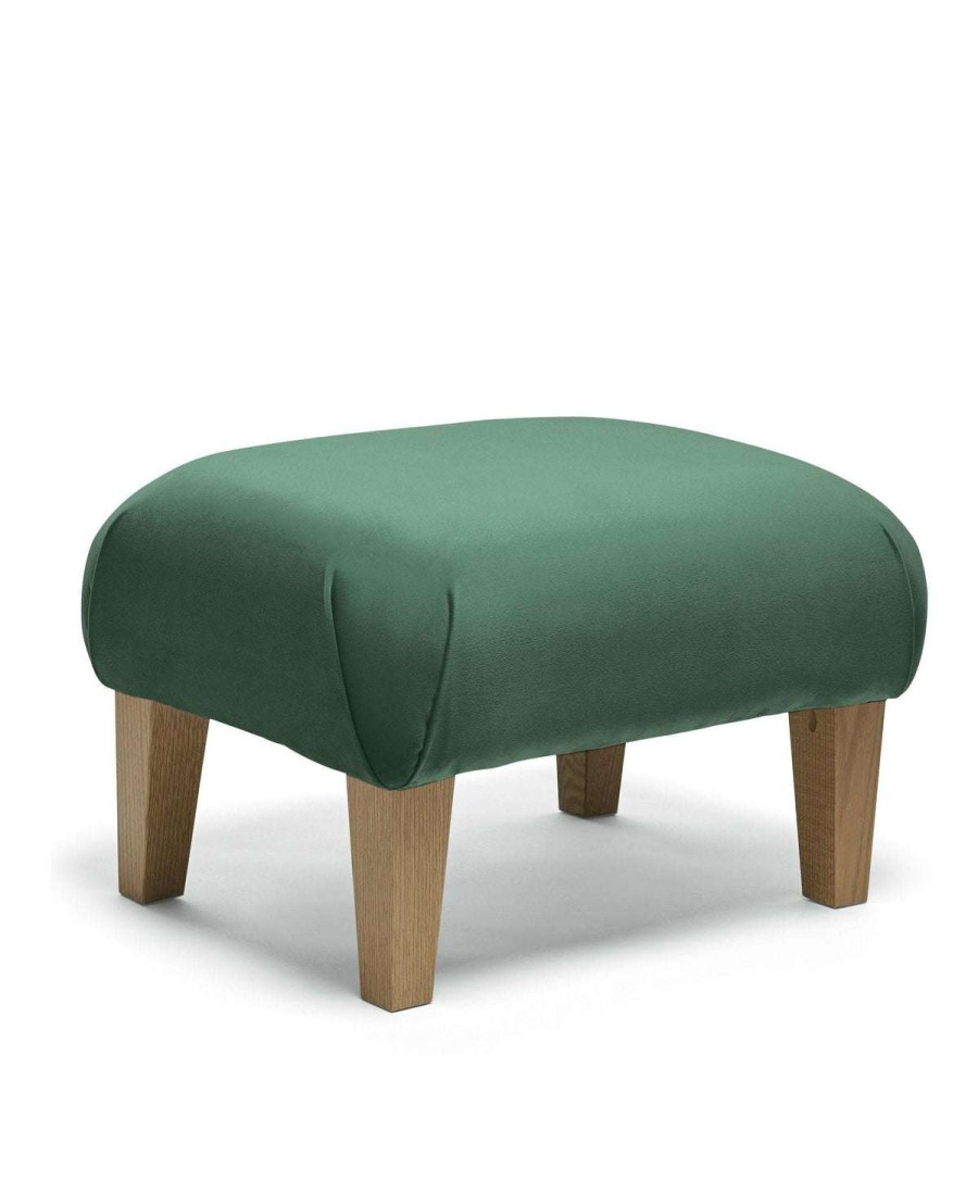 Nursery Furniture * | Nursery Footstool Emerald Velvet Hot Selling