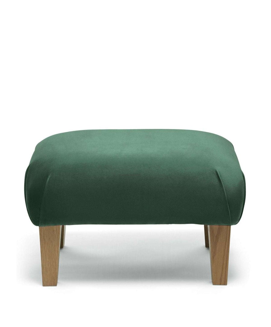 Nursery Furniture * | Nursery Footstool Emerald Velvet Hot Selling