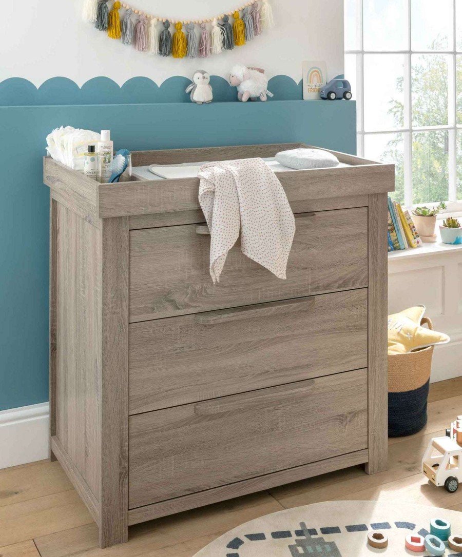 Furniture Collections * | Franklin 3 Drawer Dresser & Changing Unit Grey Wash Best Price