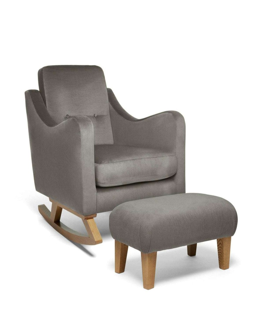 Nursery Furniture * | Bowdon Nursing Chair & Footstool Grey Sale