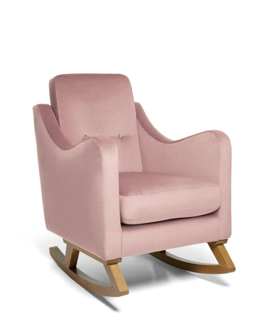 Nursery Furniture * | Bowdon Nursing Chair Blush Velvet Featured