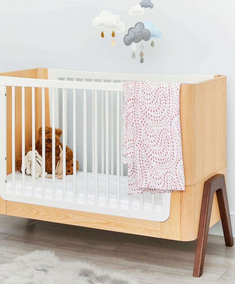 Nursery Furniture * | Gaia Baby Hera Cotbed Natural/Walnut Top Selling