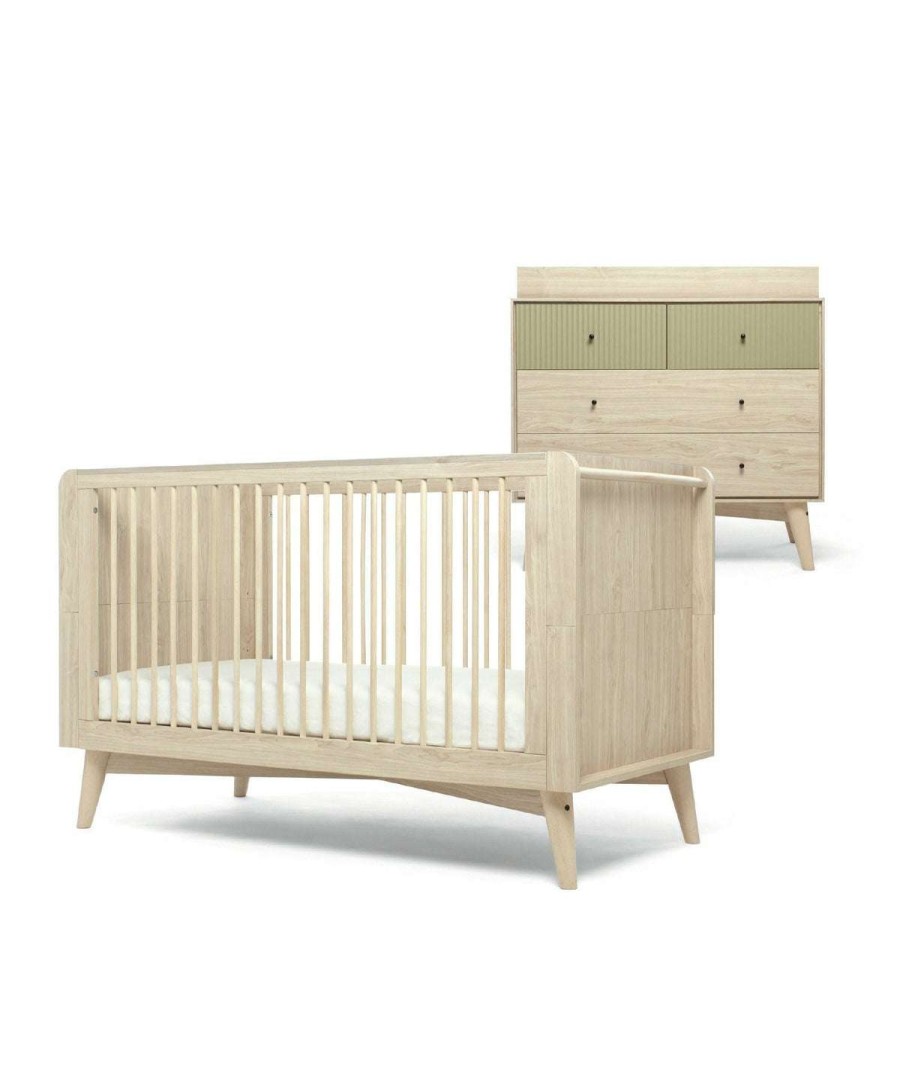 Furniture Collections * | Coxley 2 Piece Furniture Set Natural/Olive Green Top Sell