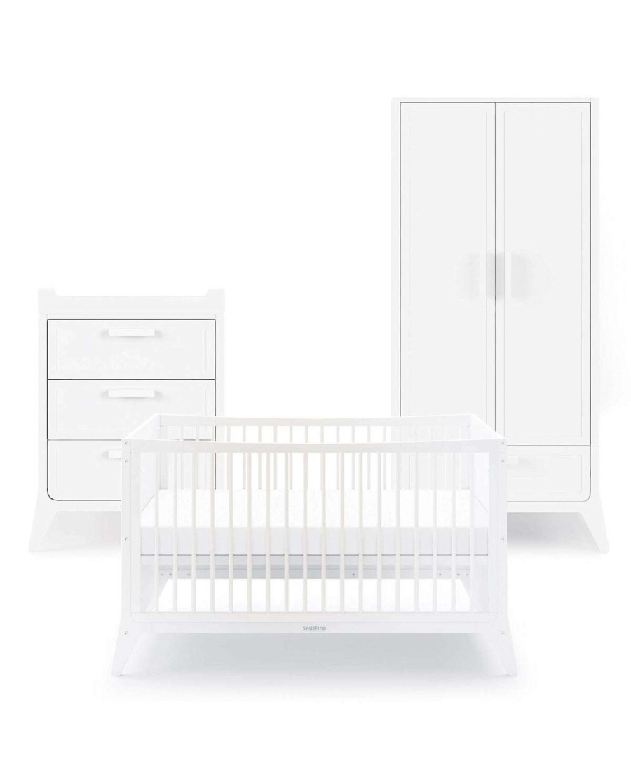 Snuzfino * | Snuzfino Cotbed, Changing Unit & Wardrobe Range White Typical Style