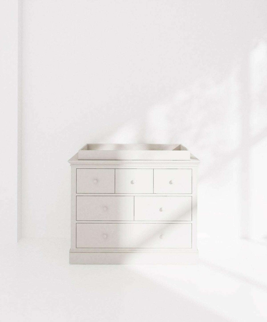 Furniture Collections * | Oxford Wooden 3 Drawer Dresser & Baby Changing Unit Pure White Exquisite Gifts