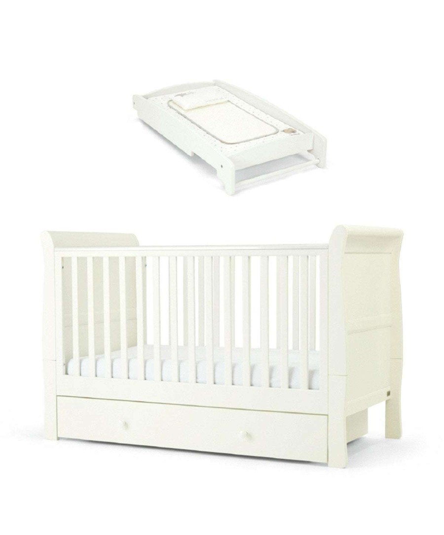 Furniture Collections * | Mia Cotbed Set With Cot Top Changer White Gift Selection