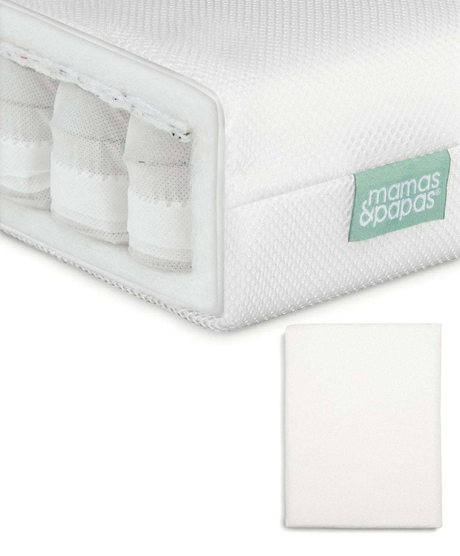 Baby Mattresses * | Premium Pocket Spring Cotbed Mattress & Anti-Allergy Mattress Protector Bundle Crazy Deals