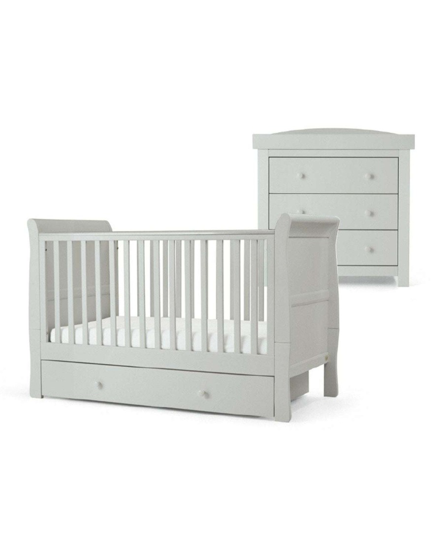 Furniture Collections * | Mia 2 Piece Cotbed And Dresser Changer Set Stone Grey Featured