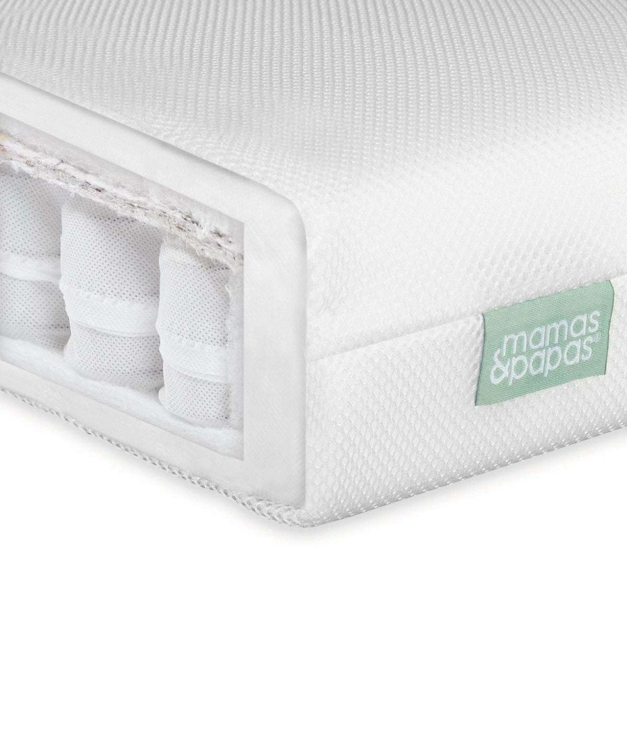 Baby Mattresses * | Premium Pocket Spring Cotbed Mattress & Quilted Waterproof Mattress Protector Bundle Outlet Sale