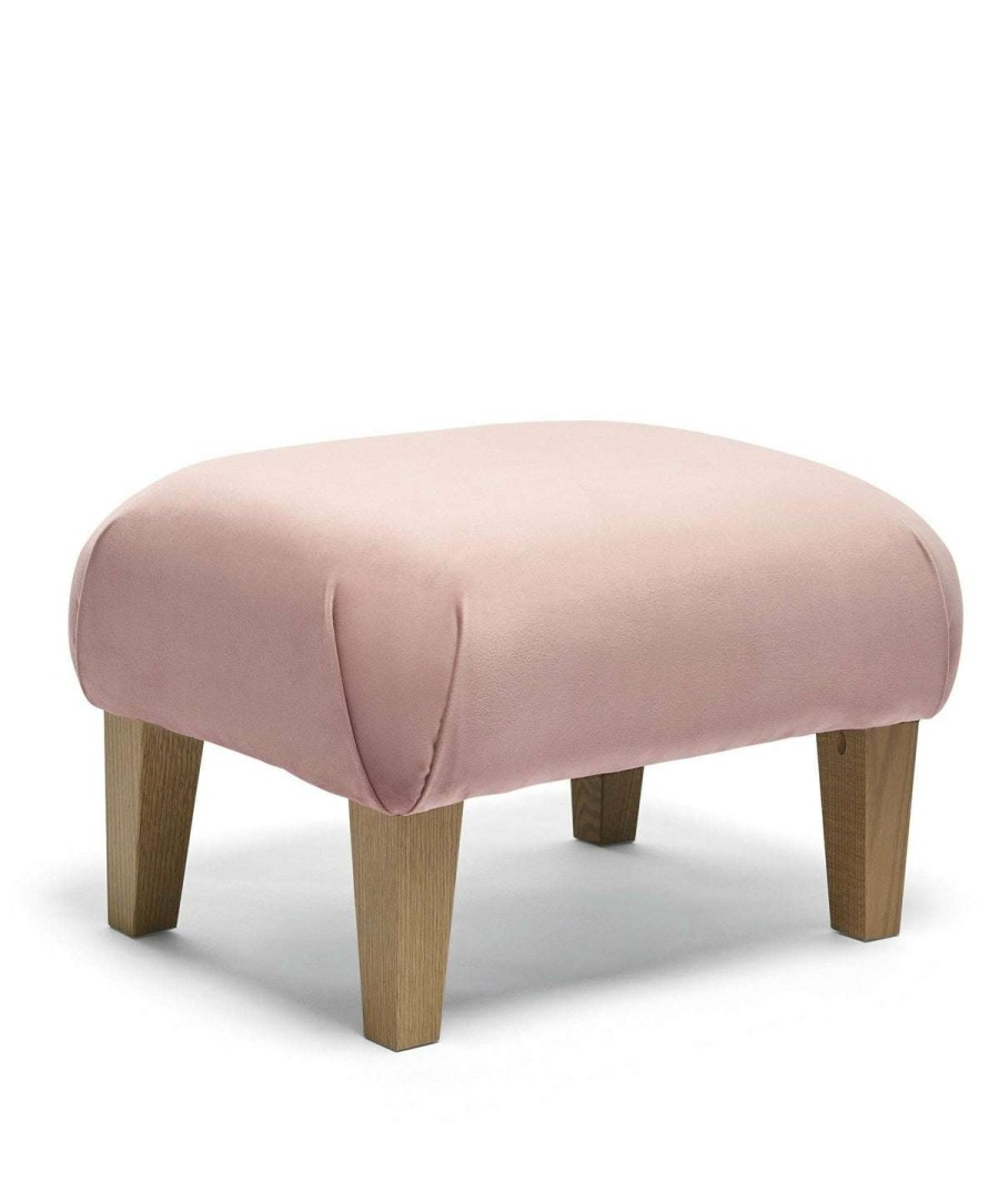 Nursery Furniture * | Nursery Footstool Blush Velvet Latest