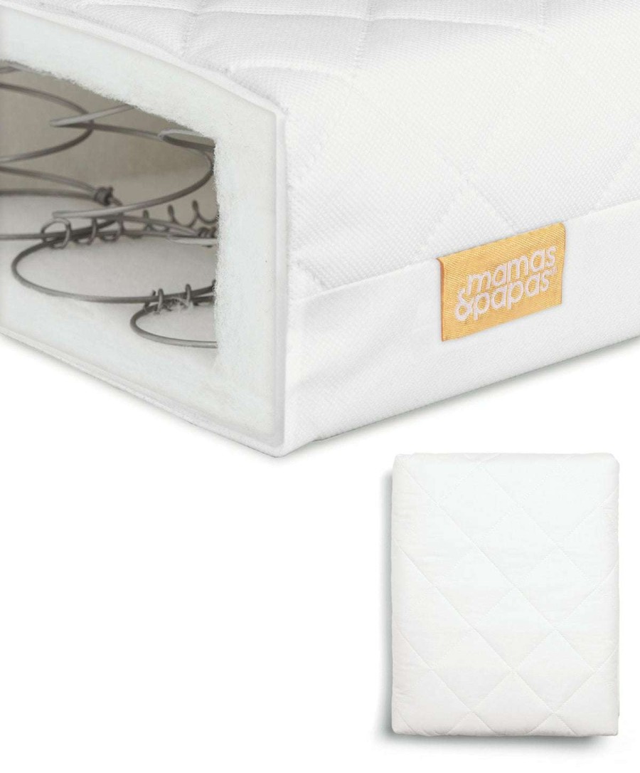 Baby Mattresses * | Essential Spring Cotbed Mattress & Quilted Waterproof Mattress Protector Bundle Special Style