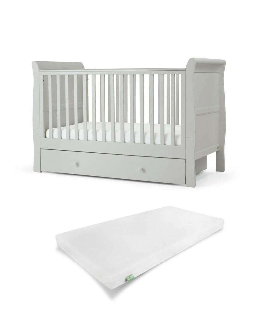 Furniture Collections * | Mia Cotbed Set With Premium Pocket Spring Mattress Stone Grey Best Price