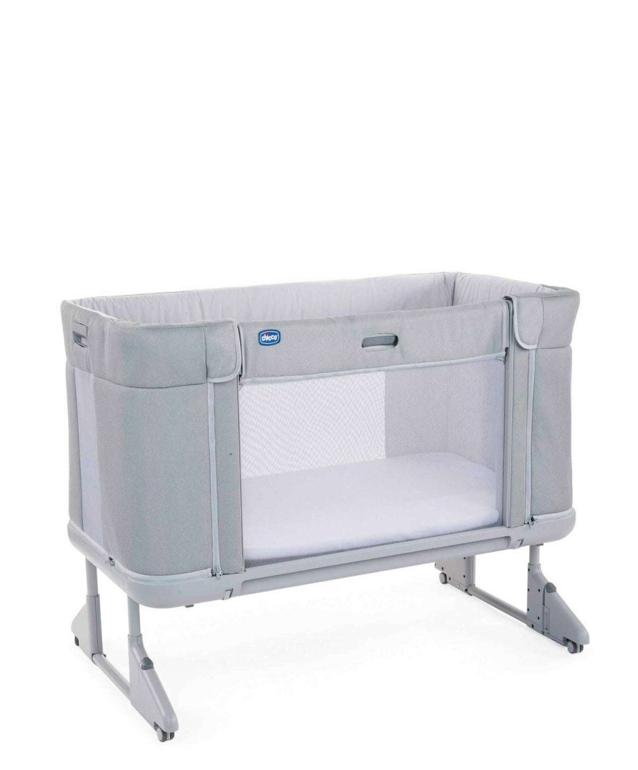 Nursery Furniture * | Chicco Next2Me Forever Bedside Crib Cool Grey Best Price