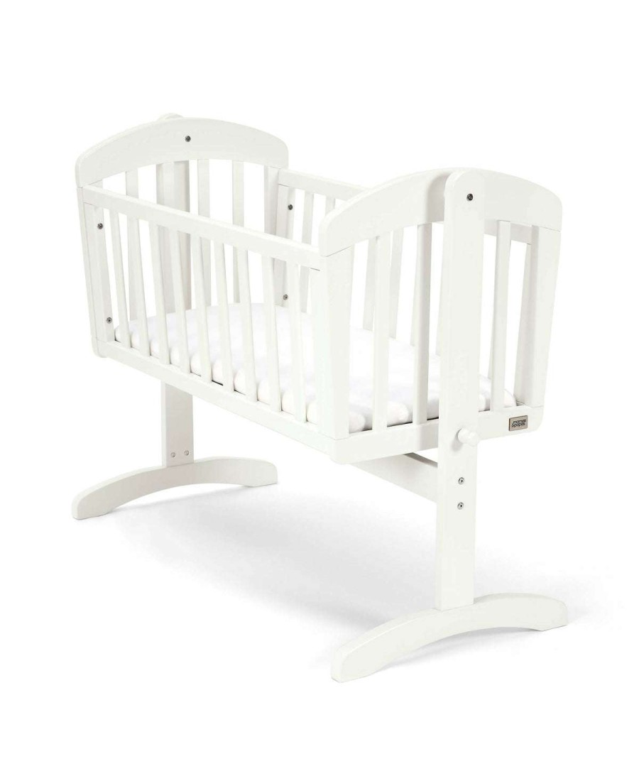 Nursery Furniture * | Breeze Wooden Swinging Crib Birth To 6 Months Pure White Wholesale