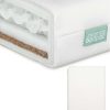 Baby Mattresses * | Premium Dual Core Cotbed Mattress & Anti-Allergy Mattress Protector Bundle Top Sell